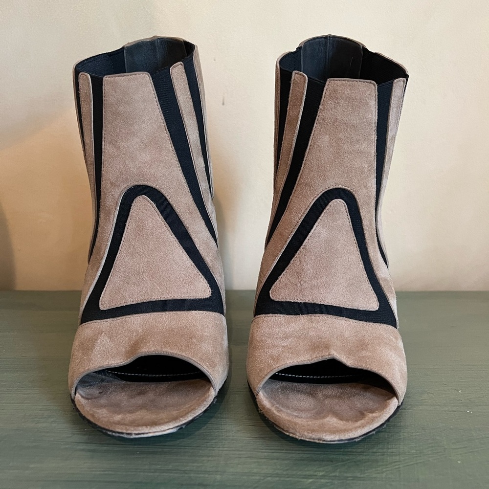 Balenciaga peep toe booties